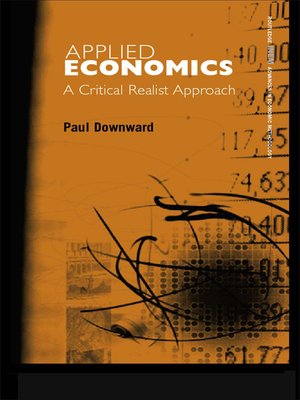 cover image of Applied Economics and the Critical Realist Critique